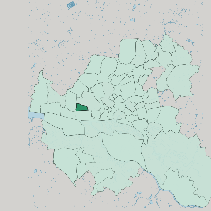 Map showing Groß Flottbek — In Hamburg