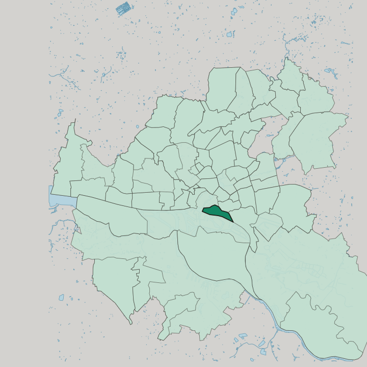 Map showing HafenCity — In Hamburg