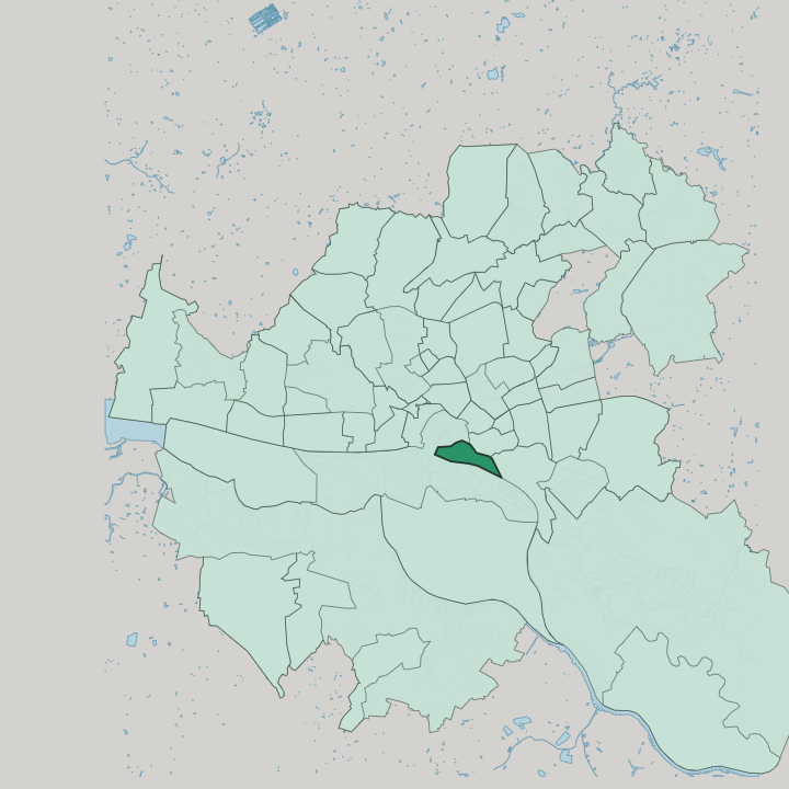 Map showing HafenCity — In Hamburg