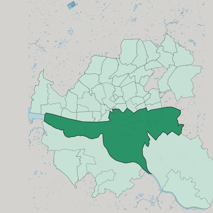 Map showing Hamburg-Mitte — In Hamburg