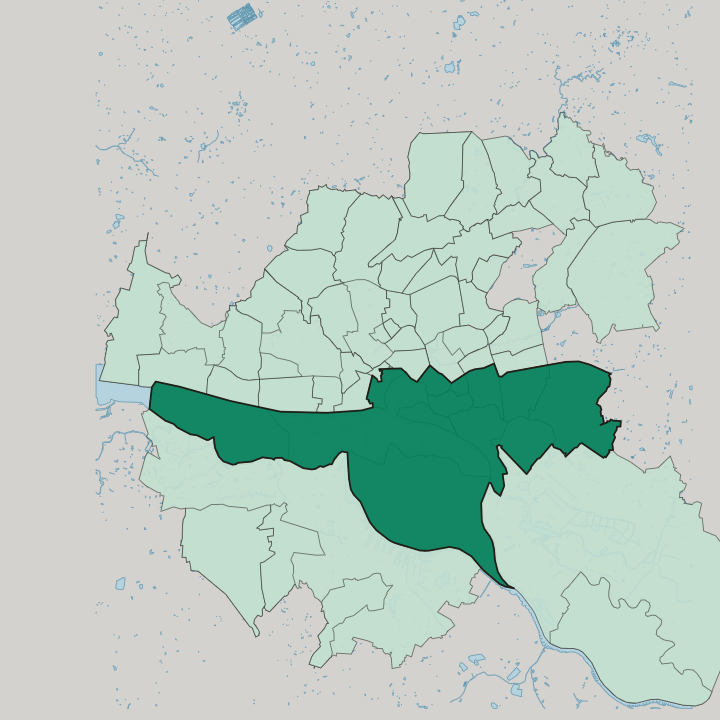 Map showing Hamburg-Mitte — In Hamburg