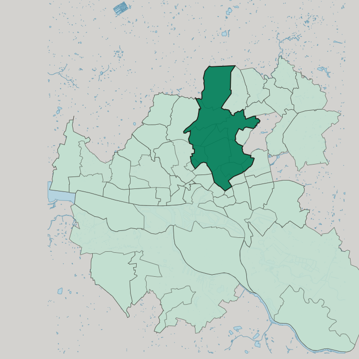 Map showing Hamburg-Nord — In Hamburg