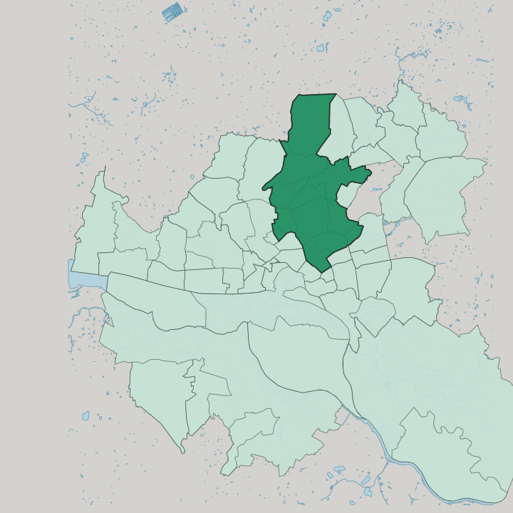 Map showing Hamburg-Nord — In Hamburg