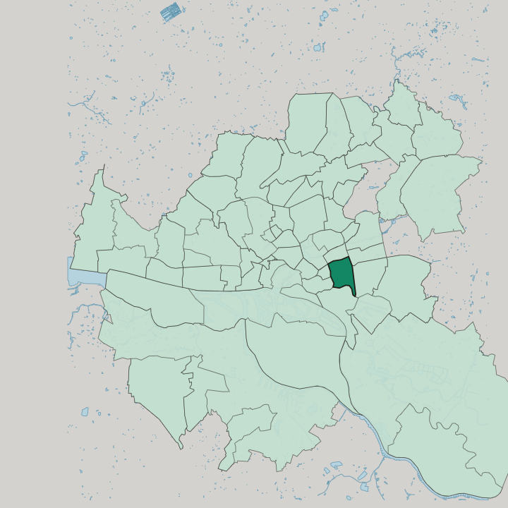 Map showing Hamm — In Hamburg