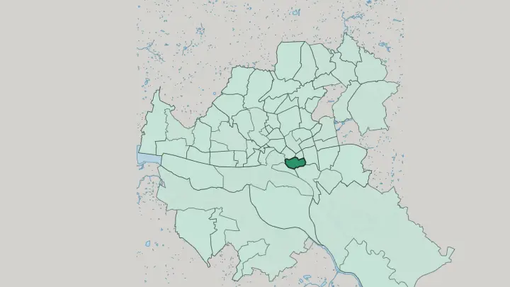 Map of Hammerbrook in Hamburg