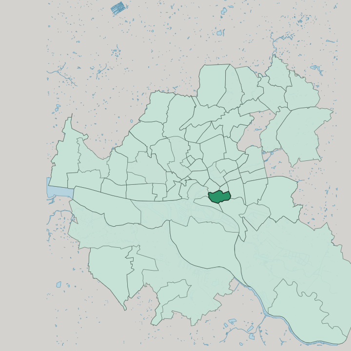 Map showing Hammerbrook — In Hamburg