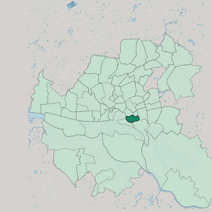 Map showing Hammerbrook — In Hamburg