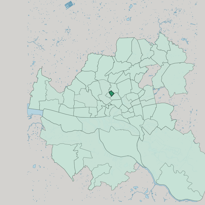 Map showing Hoheluft-Ost — In Hamburg