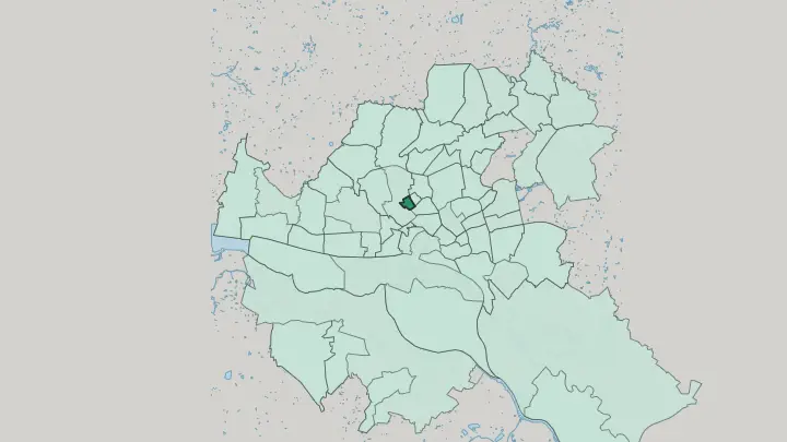 Map of Hoheluft-West in Hamburg