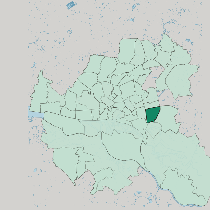 Map showing Horn — In Hamburg