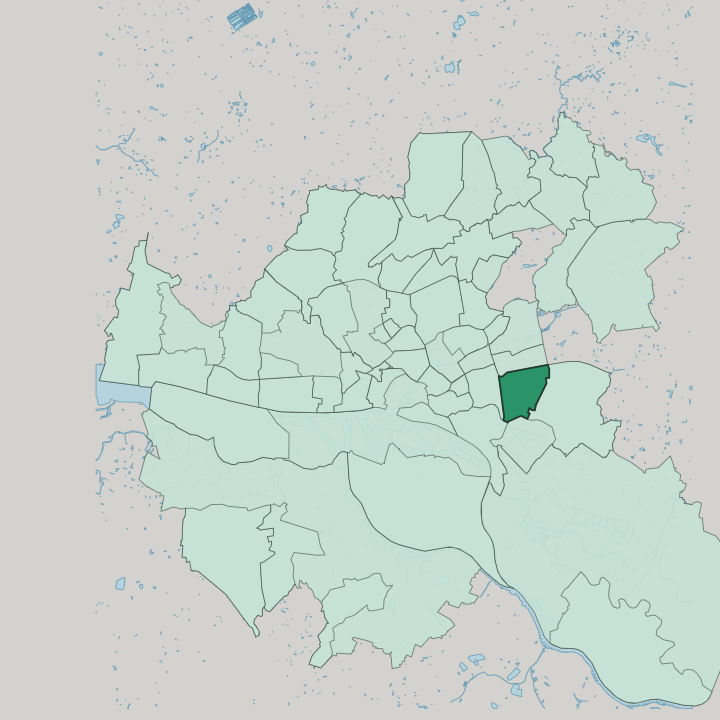 Map showing Horn — In Hamburg
