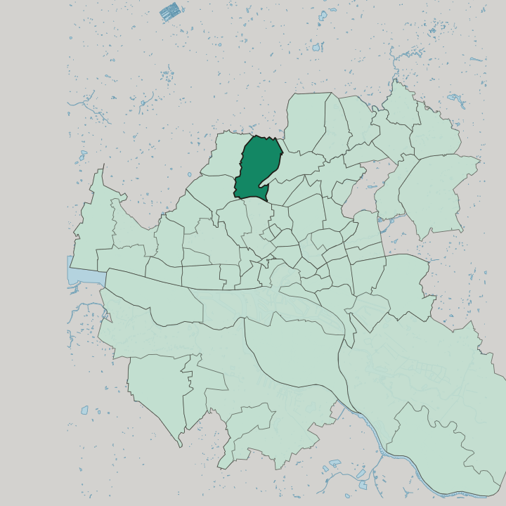Map showing Niendorf — In Hamburg