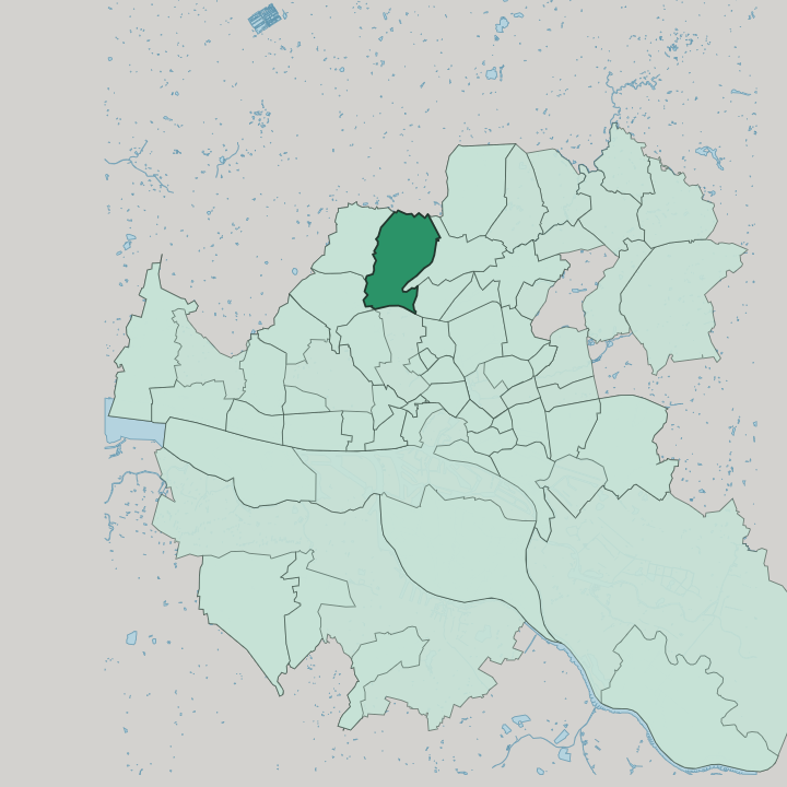 Map showing Niendorf — In Hamburg