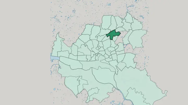 Map of Ohlsdorf in Hamburg
