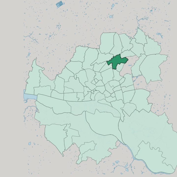 Map showing Ohlsdorf — In Hamburg