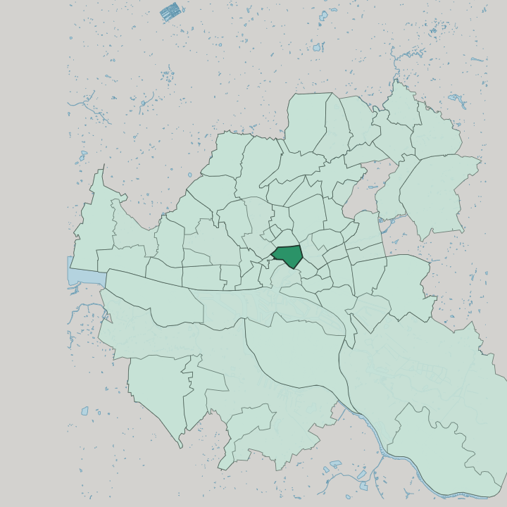 Map showing Rotherbaum — In Hamburg