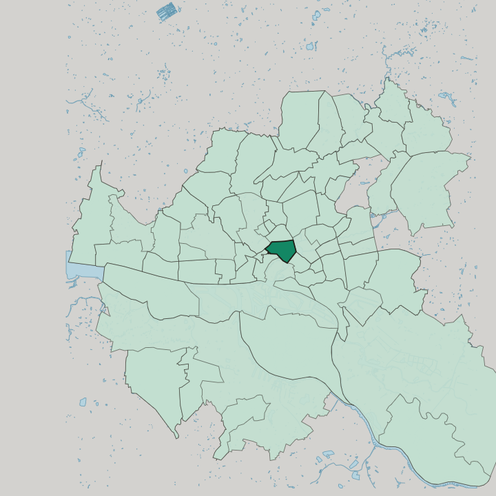 Map showing Rotherbaum — In Hamburg