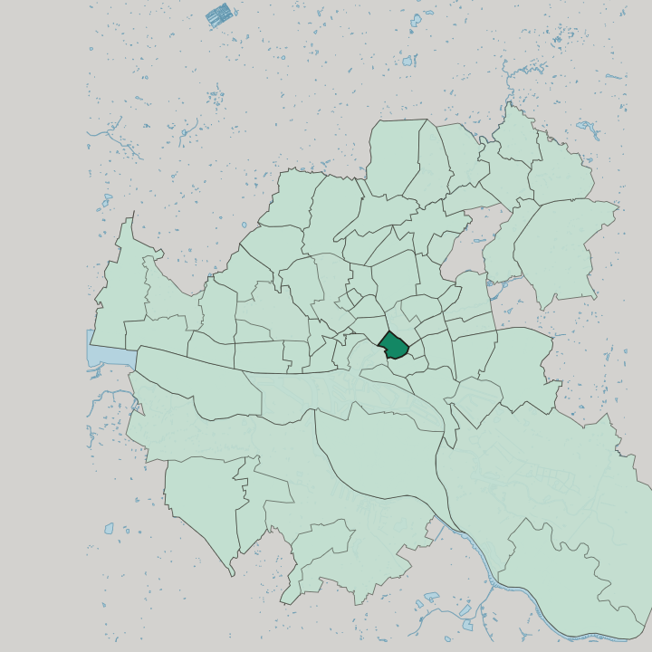 Map showing St. Georg — In Hamburg