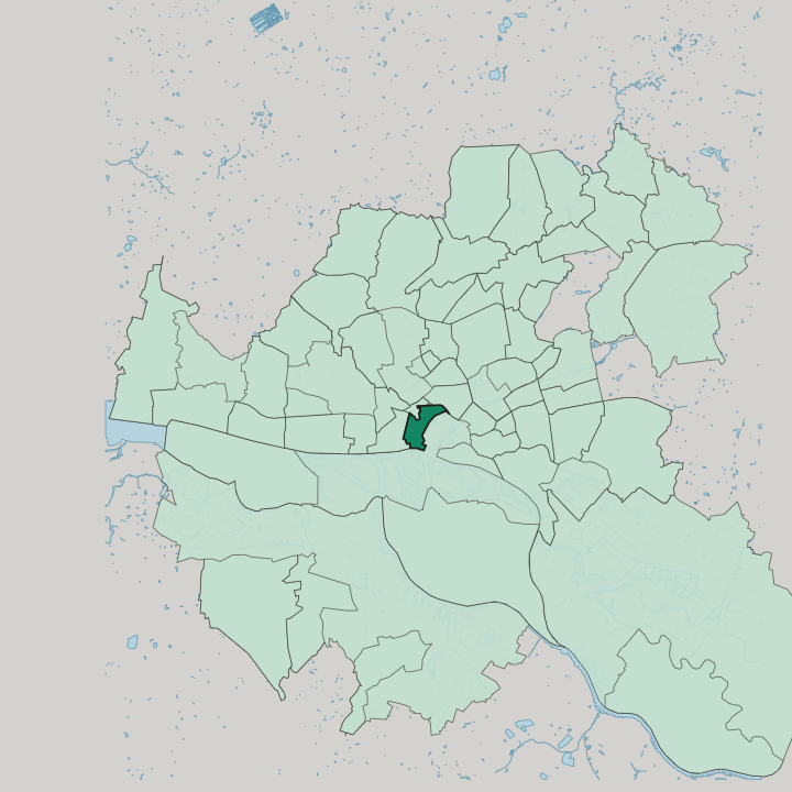Map showing St. Pauli — In Hamburg
