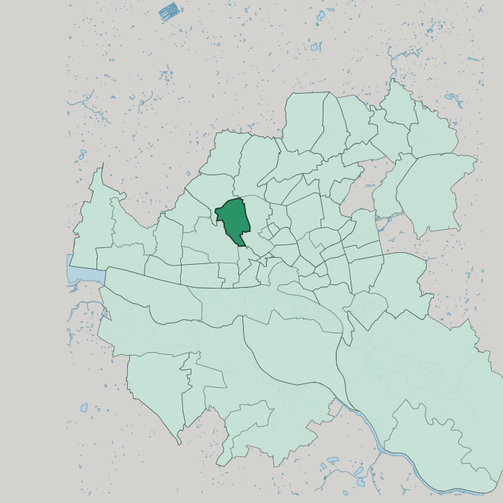 Map showing Stellingen — In Hamburg