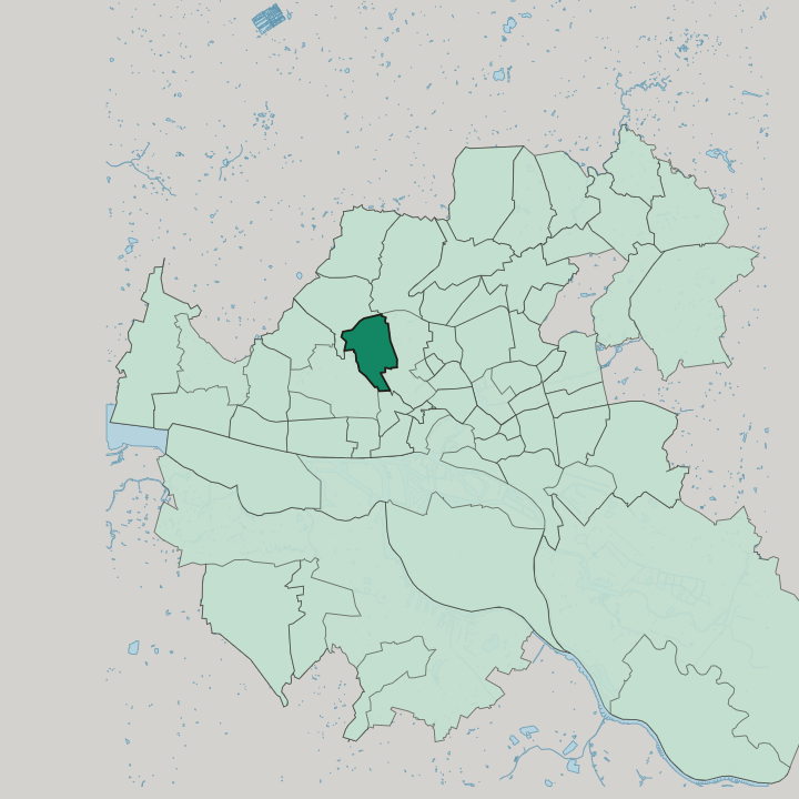 Map showing Stellingen — In Hamburg