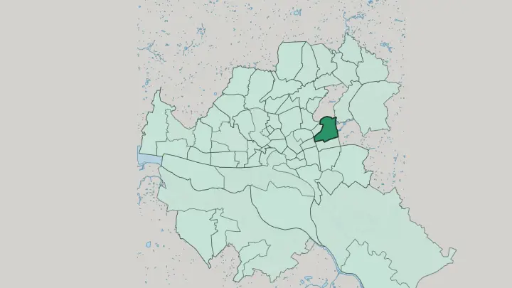 Map of Wandsbek in Hamburg