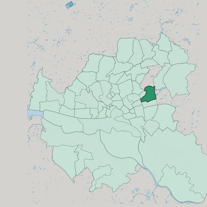 Map showing Wandsbek — In Hamburg