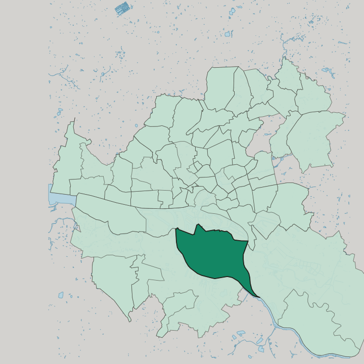 Map showing Wilhelmsburg — In Hamburg