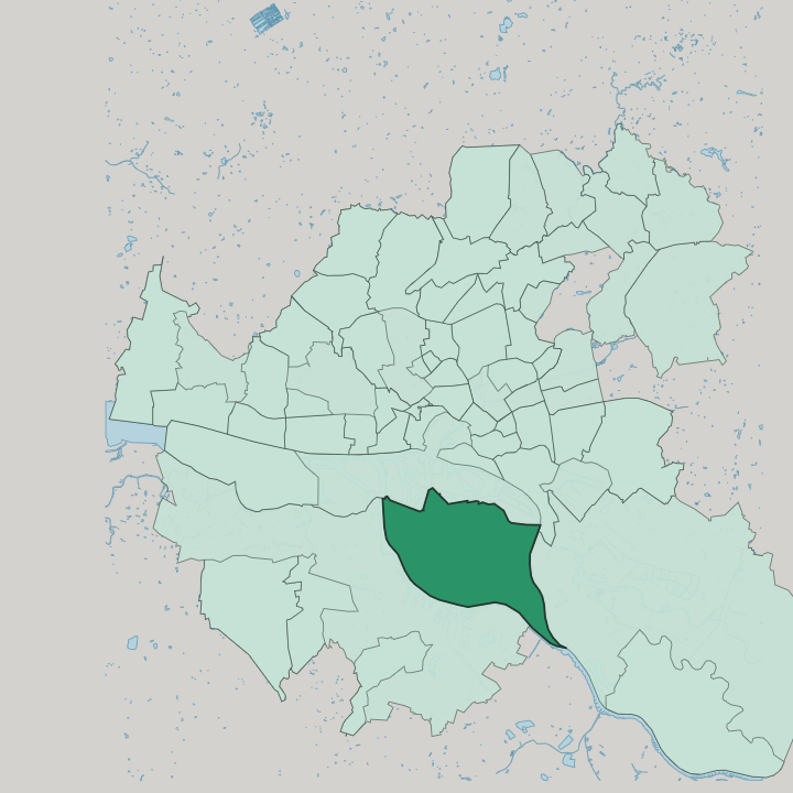 Map showing Wilhelmsburg — In Hamburg