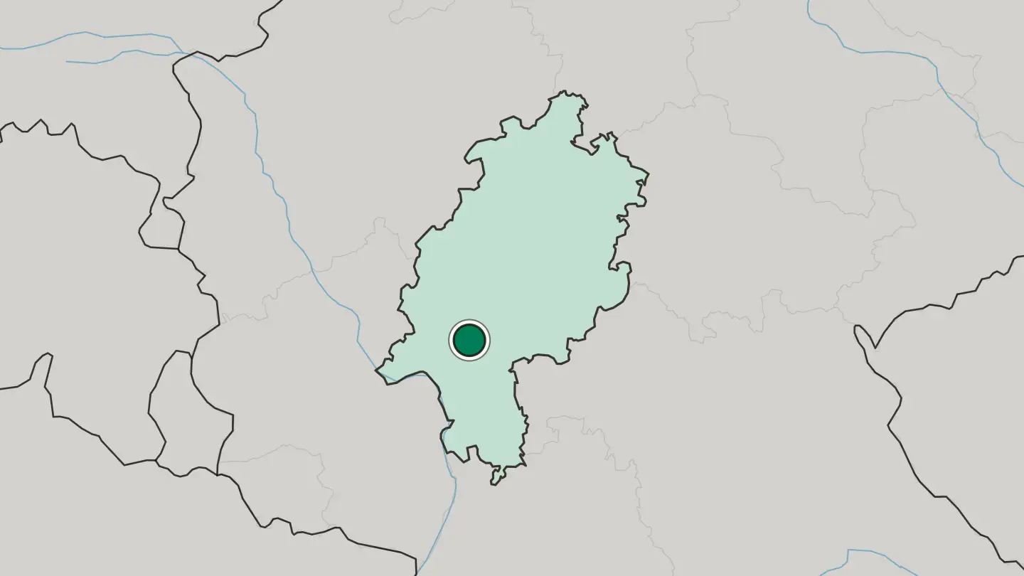 Map of Bad Homburg vor der Höhe in Germany