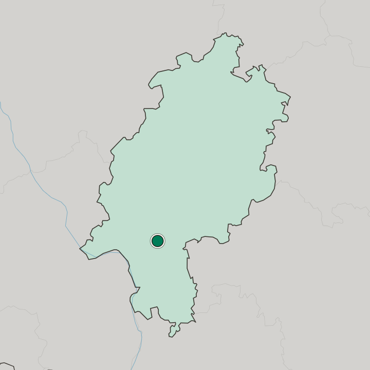Map showing Sachsenhausen-Nord — In Hessen