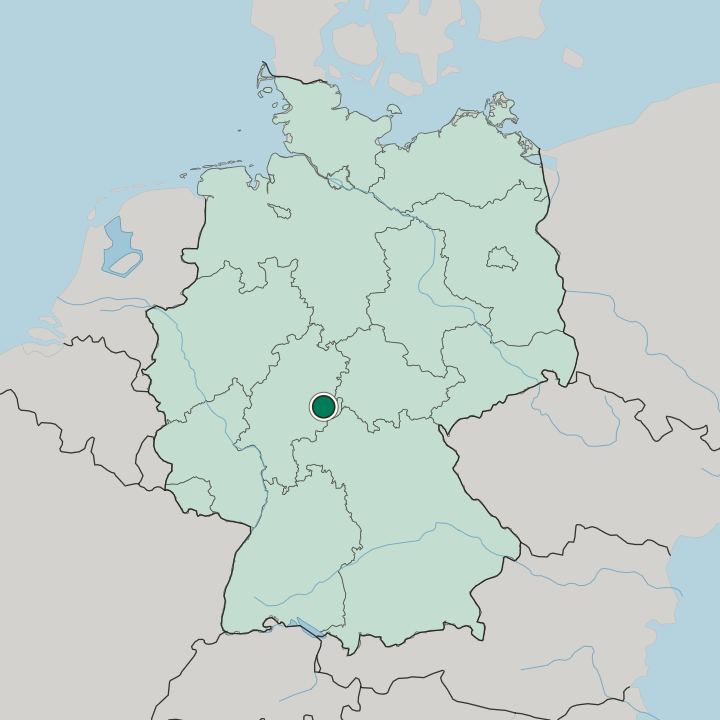 Map showing Horas — In Germany