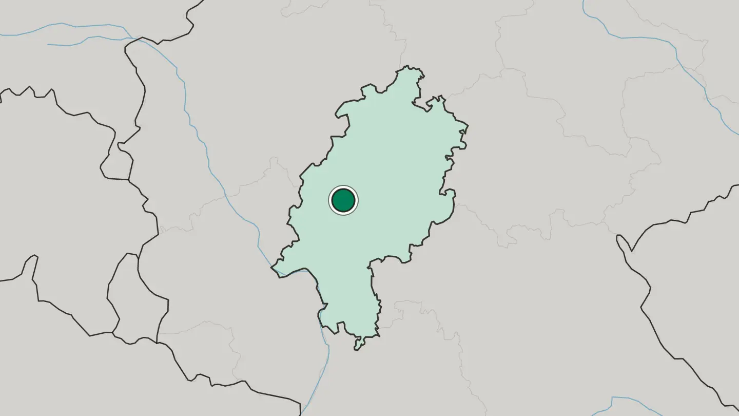 Map of Gießen in Germany