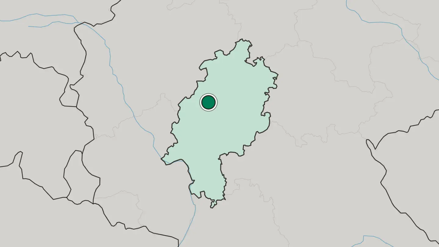 Map of Marburg an der Lahn in Germany