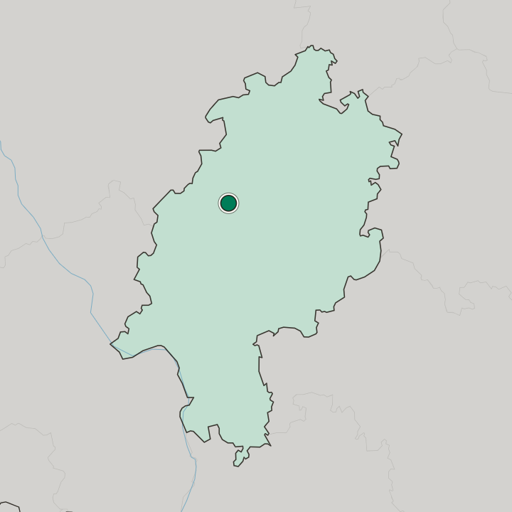 Map showing Weidenhausen — In Hessen