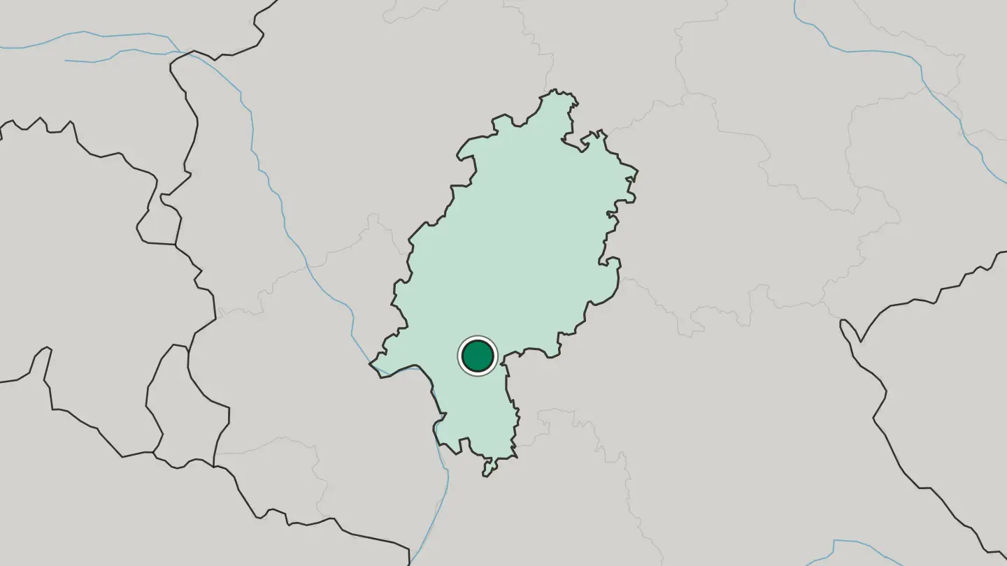 Map of Offenbach in Germany