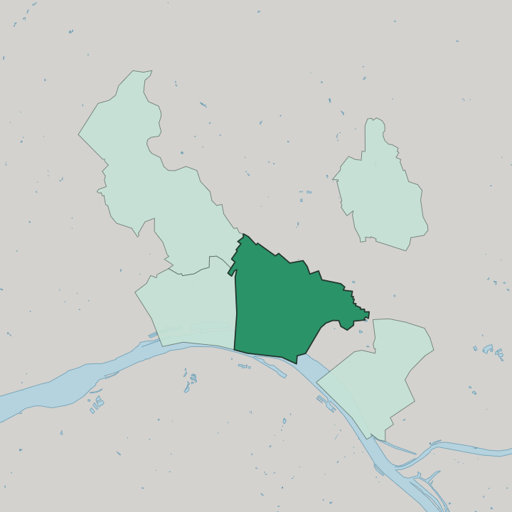 Map showing Biebrich — In Wiesbaden