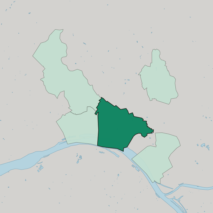 Map showing Biebrich — In Wiesbaden