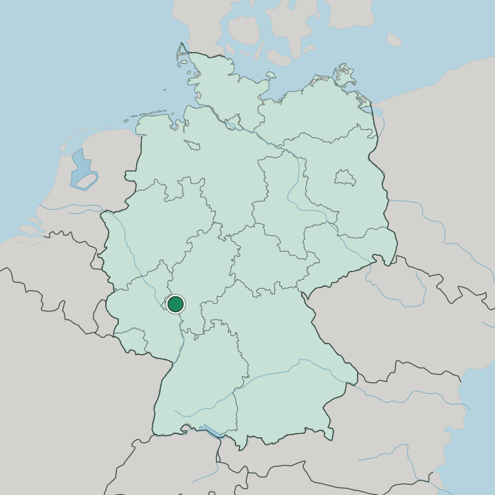 Map showing Wiesbaden — In Germany