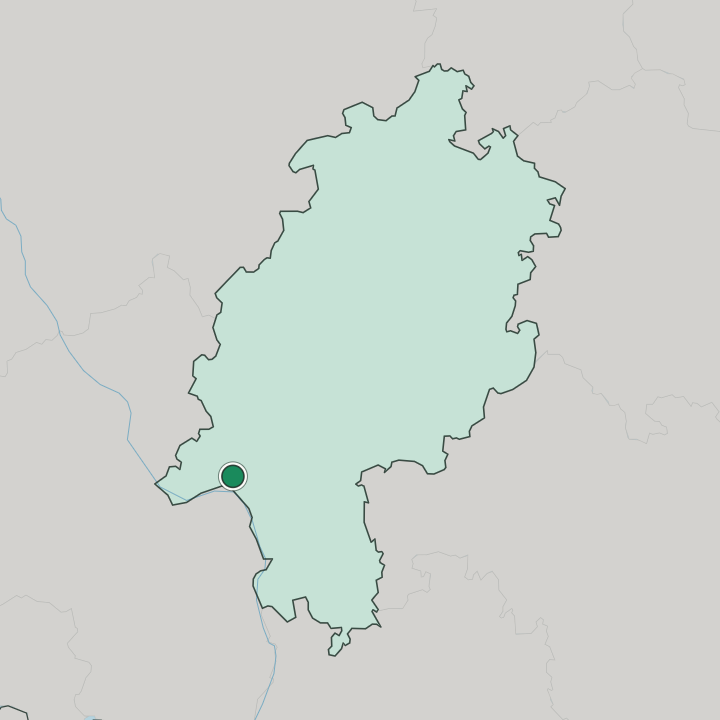 Map showing Wiesbaden — In Hessen
