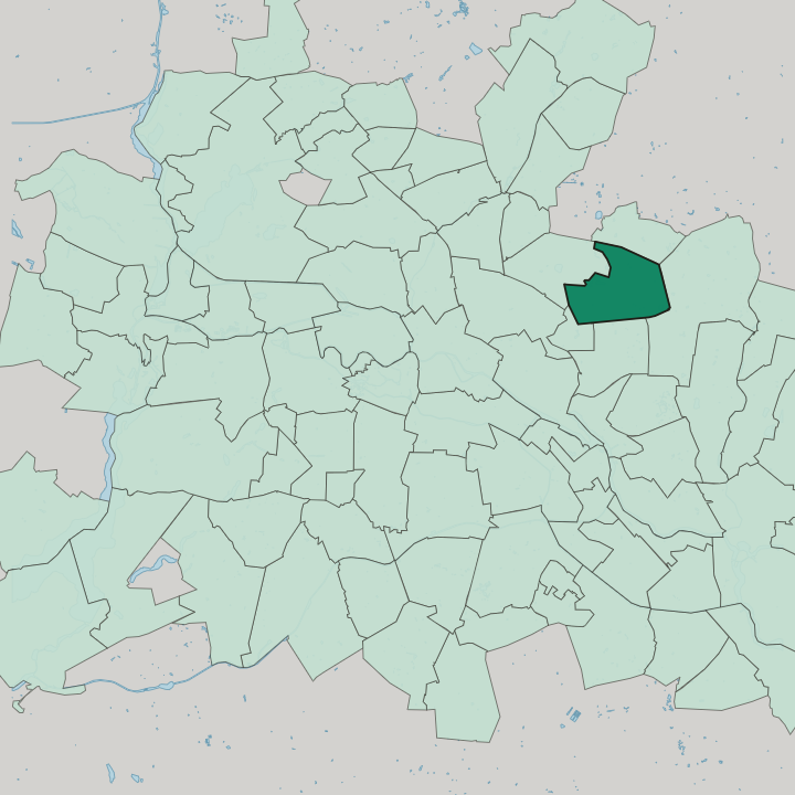 Map showing Alt-Hohenschönhausen — In Berlin