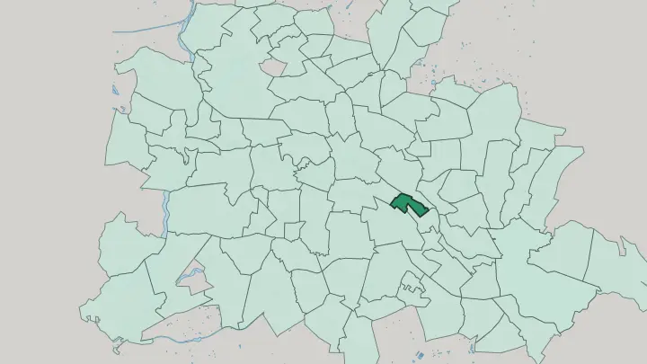 Map of Alt-Treptow in Berlin