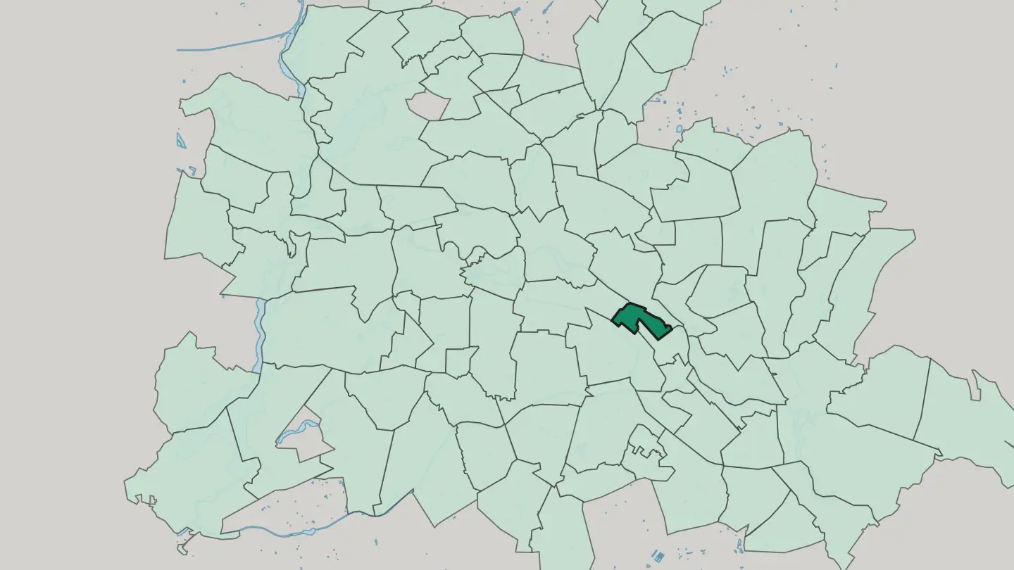 Map of Alt-Treptow in Berlin