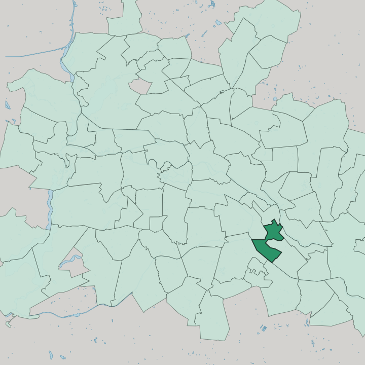 Map showing Baumschulenweg — In Berlin