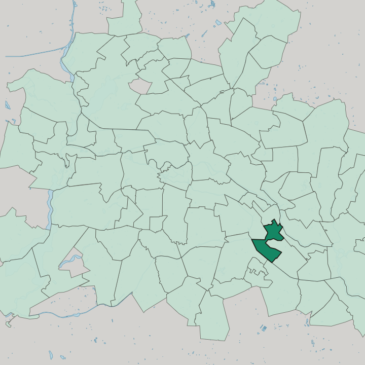 Map showing Baumschulenweg — In Berlin