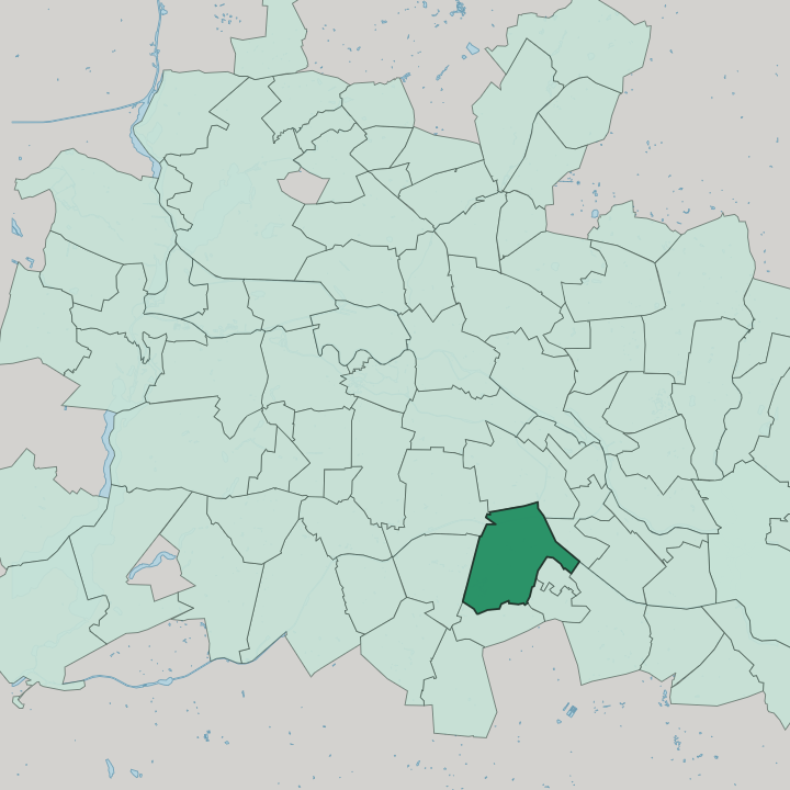 Map showing Britz — In Berlin