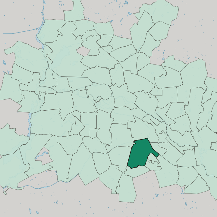 Map showing Britz — In Berlin