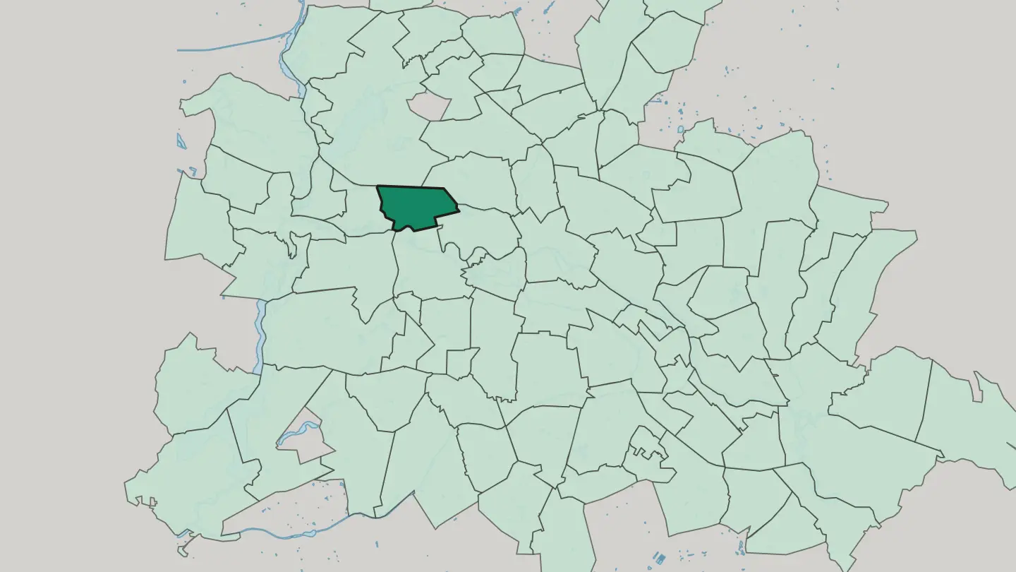 Map of Charlottenburg-Nord in Berlin