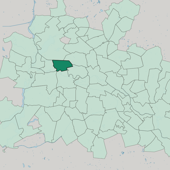 Map showing Charlottenburg-Nord — In Berlin