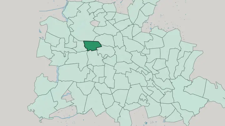 Map of Charlottenburg-Nord in Berlin